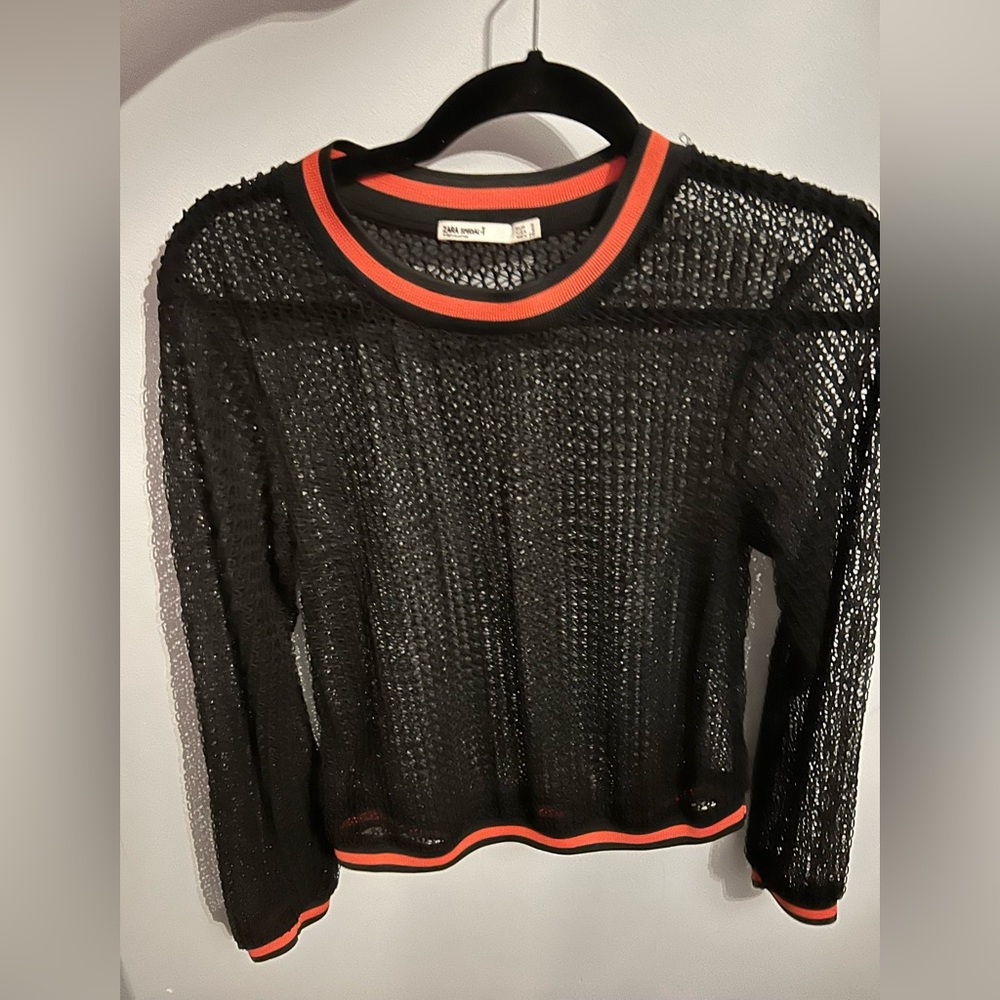 Zara Special-T size small shirt black mesh